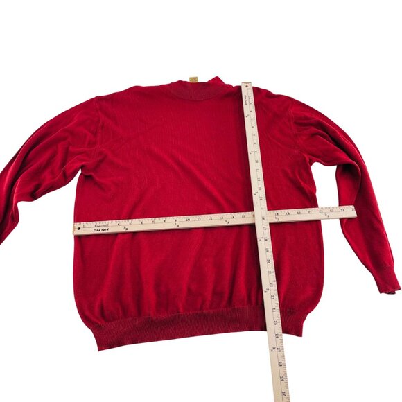 Vintage Tricots St Raphael Wool Sweater Men large Grandpa Merino Wool Buttons - Picture 4 of 5